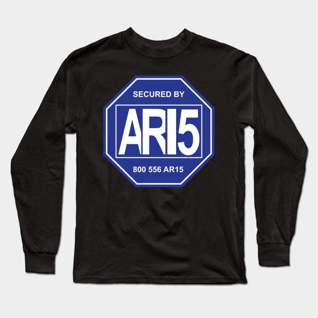 Secured by AR-15 Long Sleeve T-Shirt by ZombieNinjas